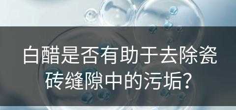 白醋是否有助于去除瓷砖缝隙中的污垢？